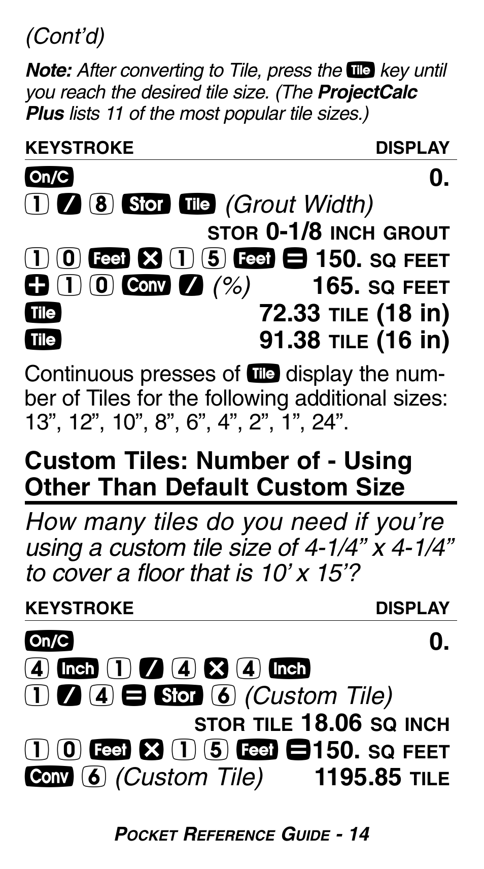 Calculated Industries 8525 Pocket Reference Guide User Manual | Page 16 / 24