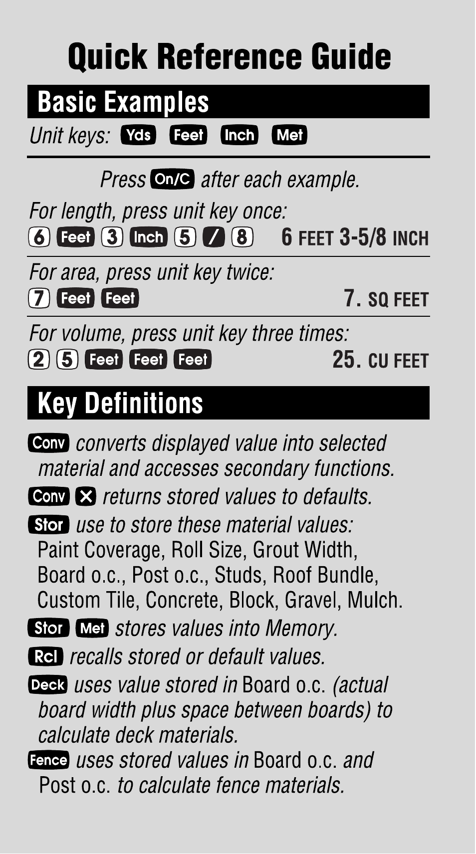 Calculated Industries 8525 Pocket Reference Guide User Manual | Page 24 / 24