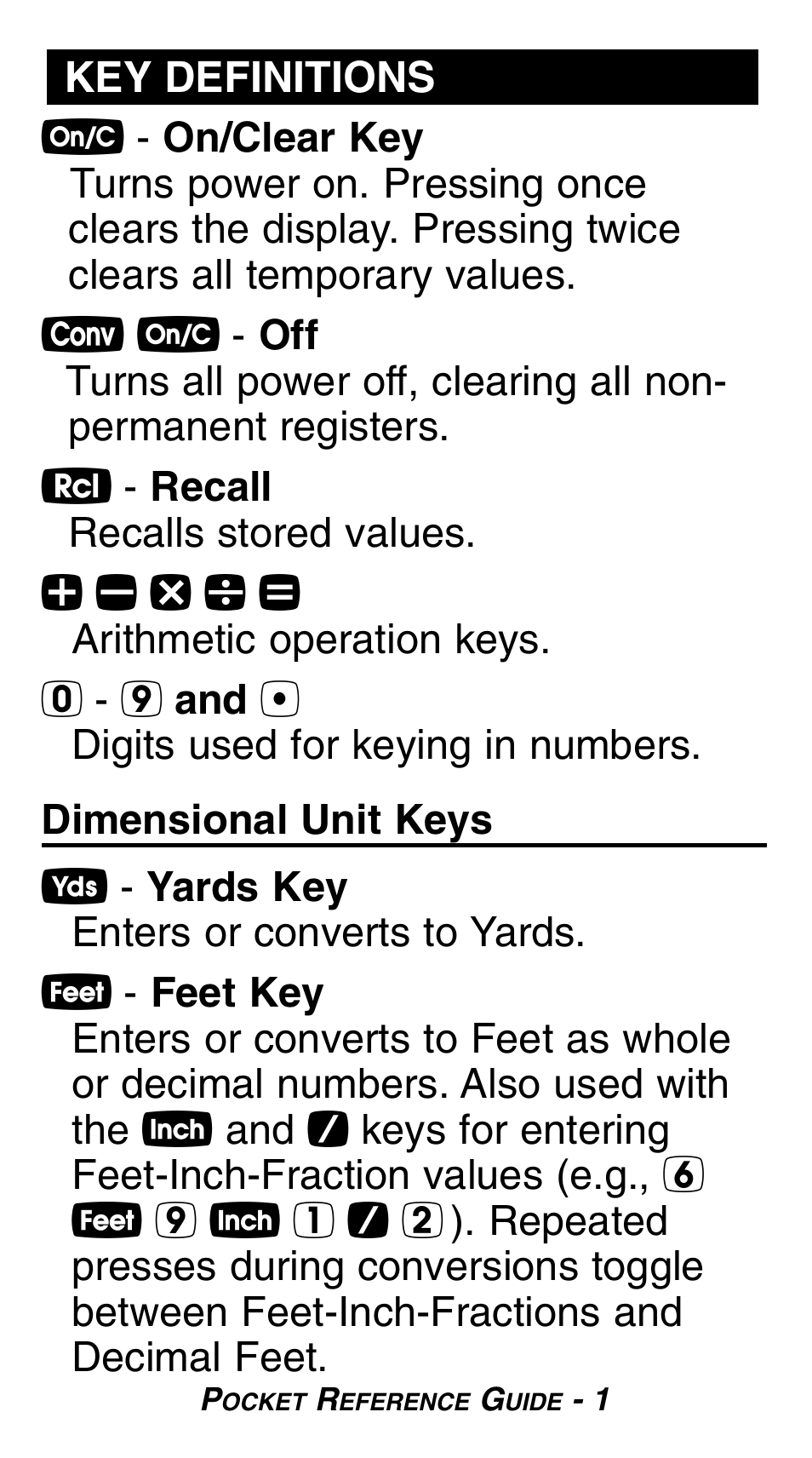 Calculated Industries 8525 Pocket Reference Guide User Manual | Page 3 / 24