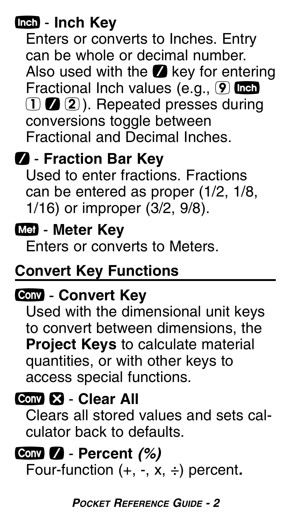 Calculated Industries 8525 Pocket Reference Guide User Manual | Page 4 / 24