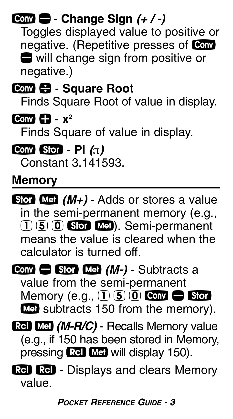 Calculated Industries 8525 Pocket Reference Guide User Manual | Page 5 / 24