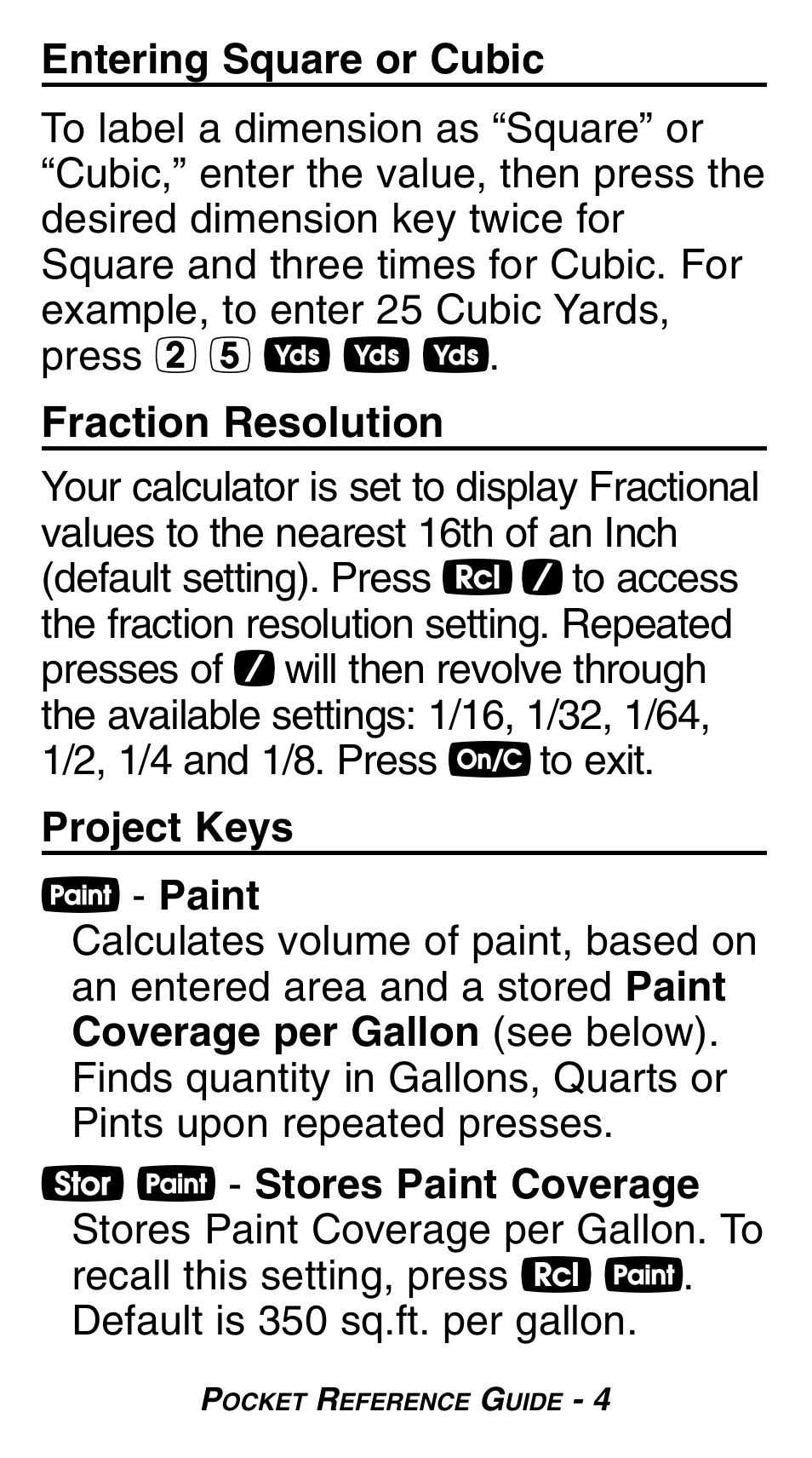 Calculated Industries 8525 Pocket Reference Guide User Manual | Page 6 / 24