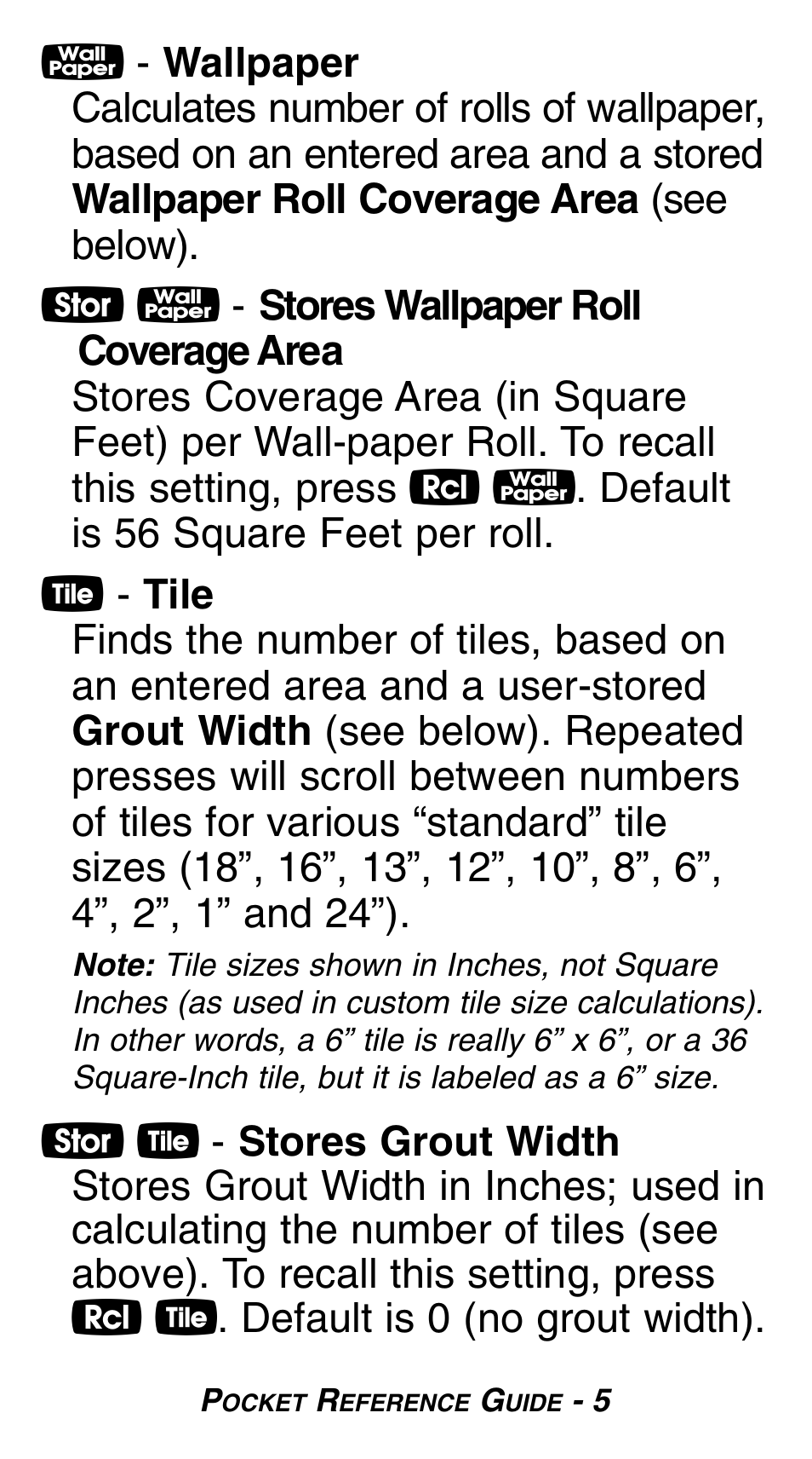 Calculated Industries 8525 Pocket Reference Guide User Manual | Page 7 / 24