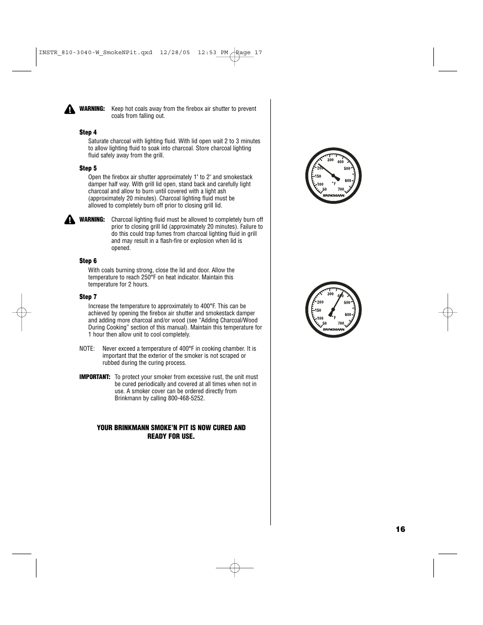 Brinkmann Smoke'n Pit User Manual | Page 17 / 48