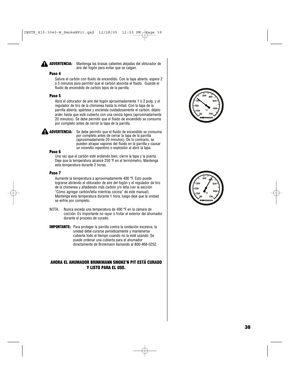 Brinkmann Smoke'n Pit User Manual | Page 39 / 48