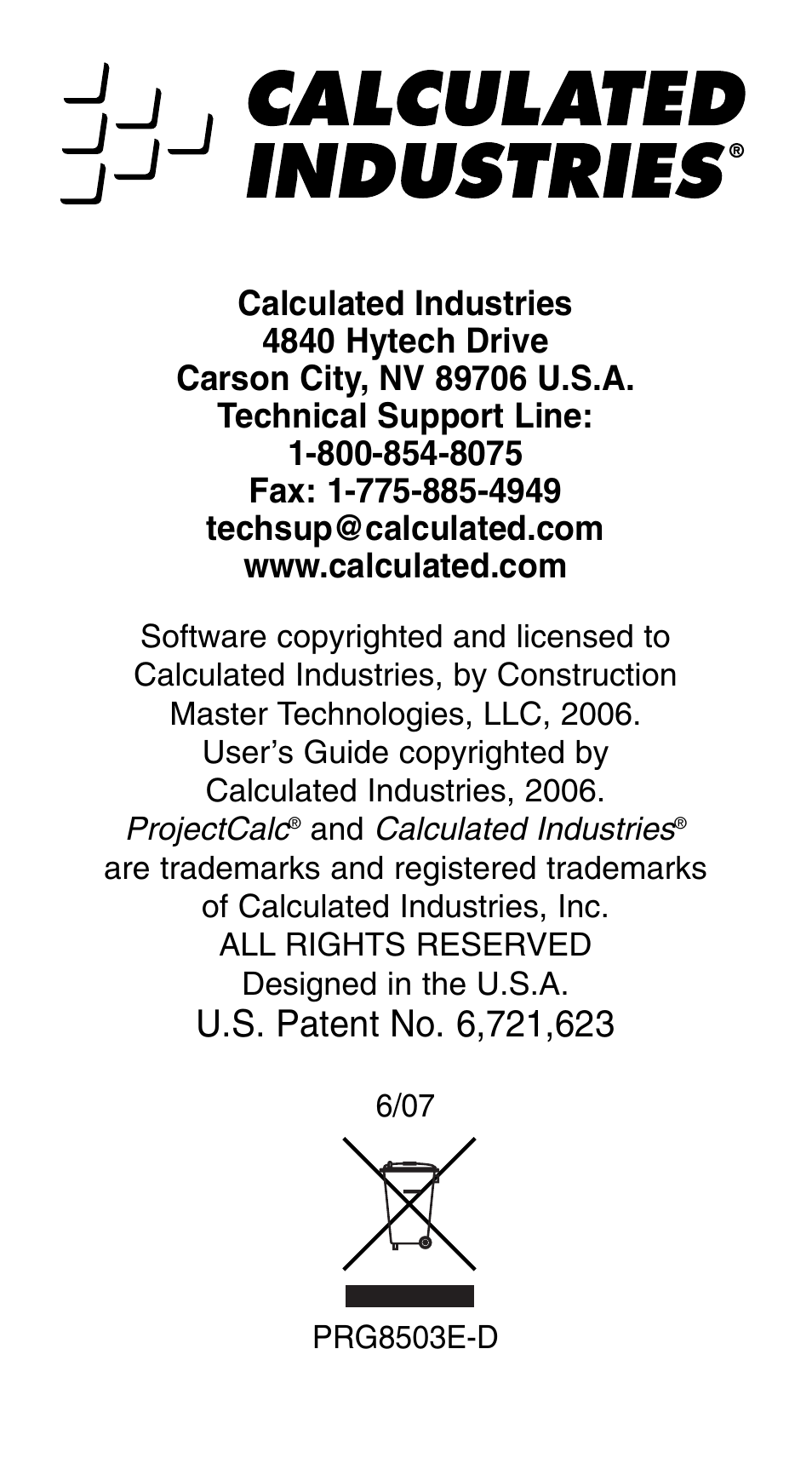 Calculated Industries 8503 User Guide User Manual | Page 19 / 20