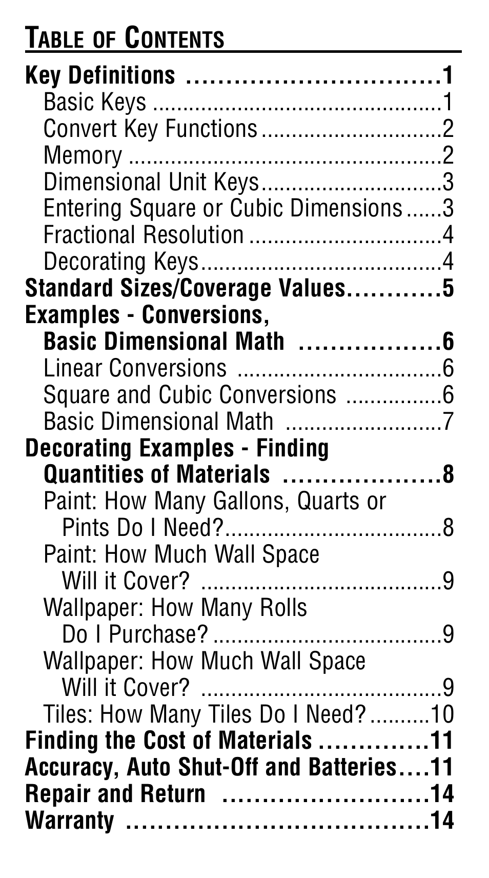 Calculated Industries 8503 User Guide User Manual | Page 2 / 20