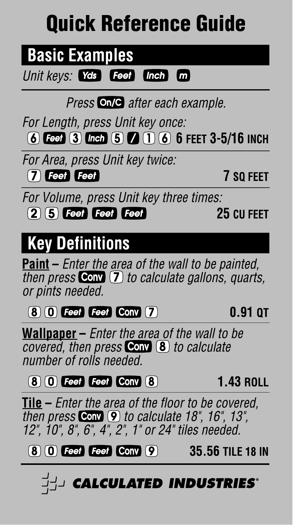Calculated Industries 8503 User Guide User Manual | Page 20 / 20