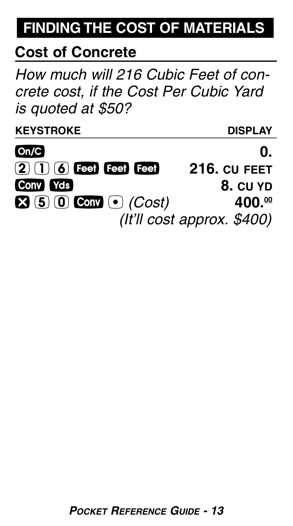 Ç y 8, It’ll cost approx. $400) | Calculated Industries 8510 User Manual | Page 15 / 23