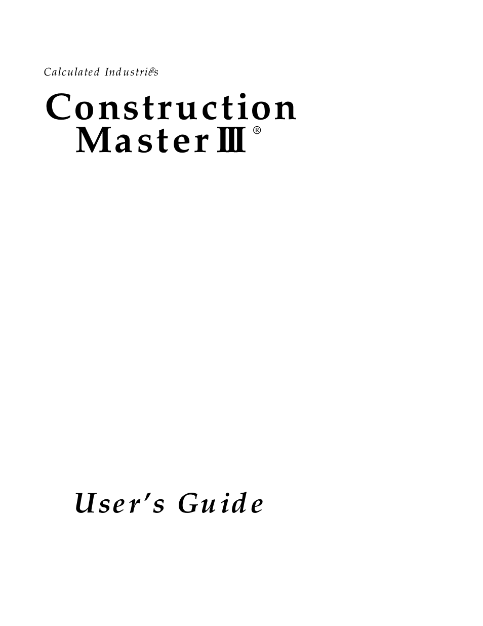 Calculated Industries 3088 User Manual | 55 pages