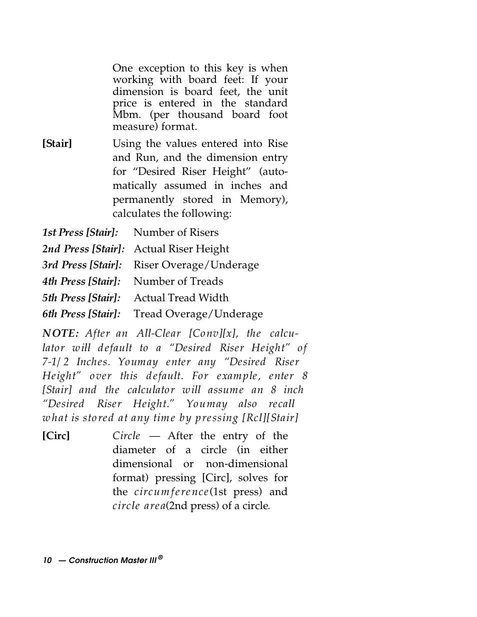 Calculated Industries 3088 User Manual | Page 10 / 55