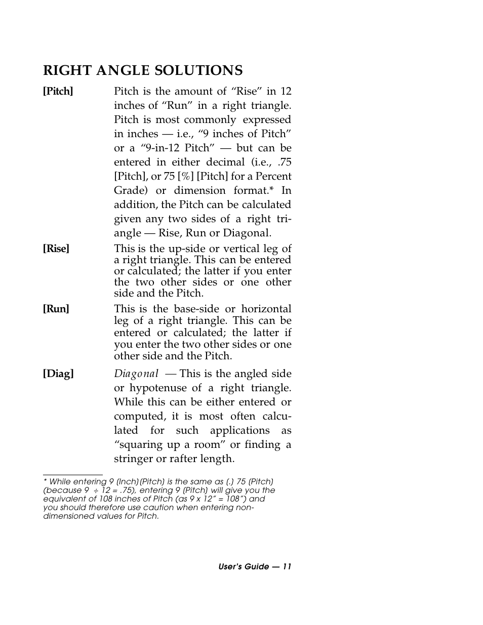 Right angle solutions | Calculated Industries 3088 User Manual | Page 11 / 55