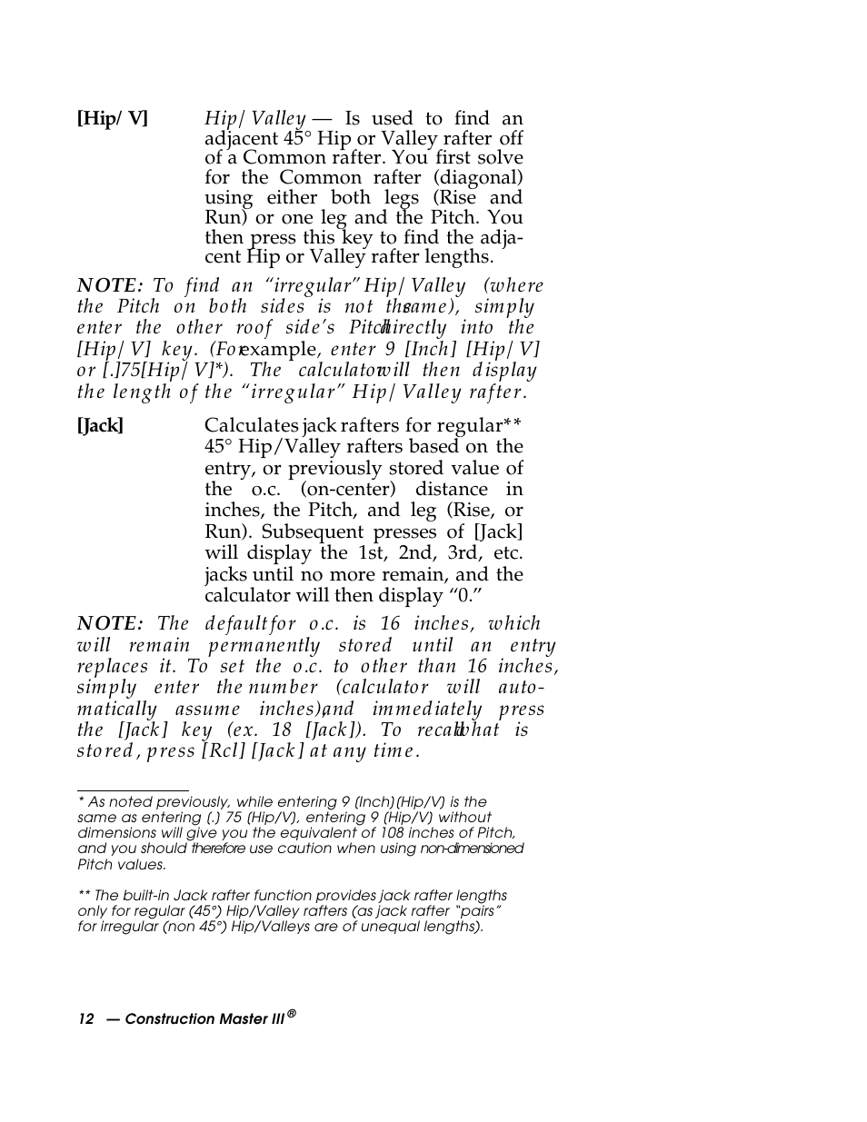 Calculated Industries 3088 User Manual | Page 12 / 55