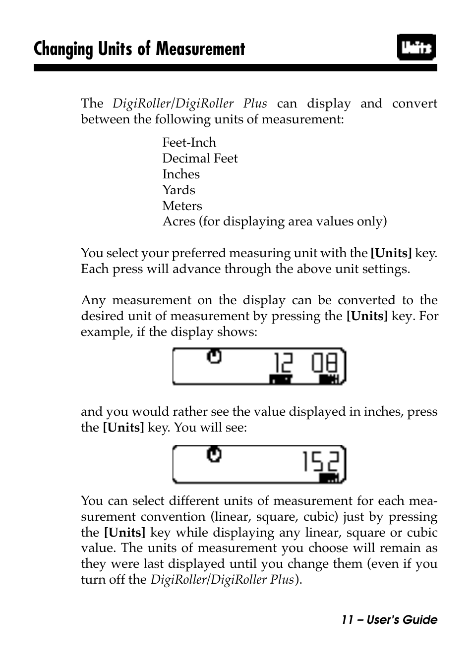 Changing units of measurement | Calculated Industries 6414 User Manual | Page 13 / 51