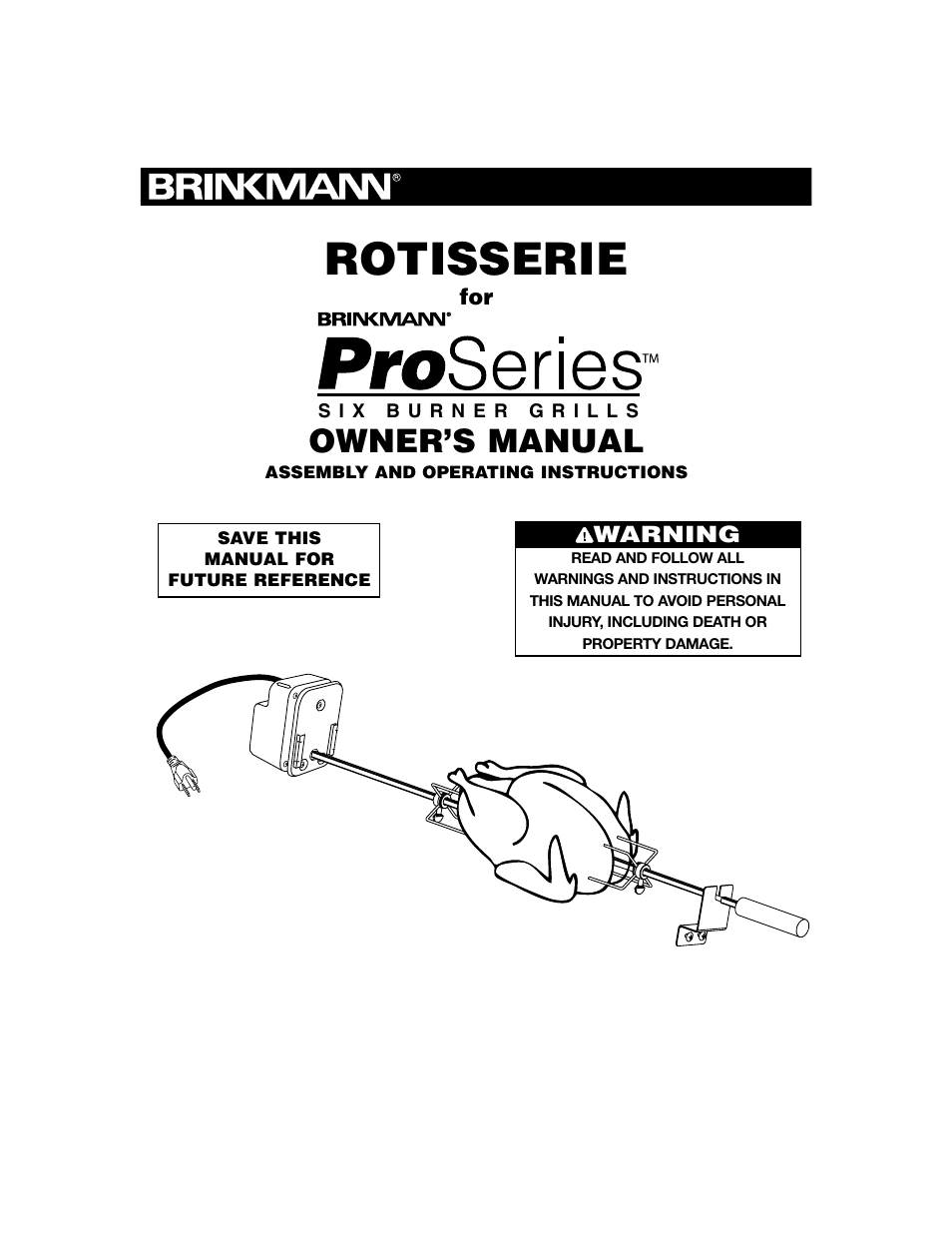 Brinkmann ProSeries User Manual | 8 pages