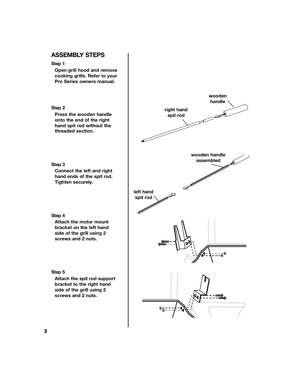 Assembly steps | Brinkmann ProSeries User Manual | Page 4 / 8