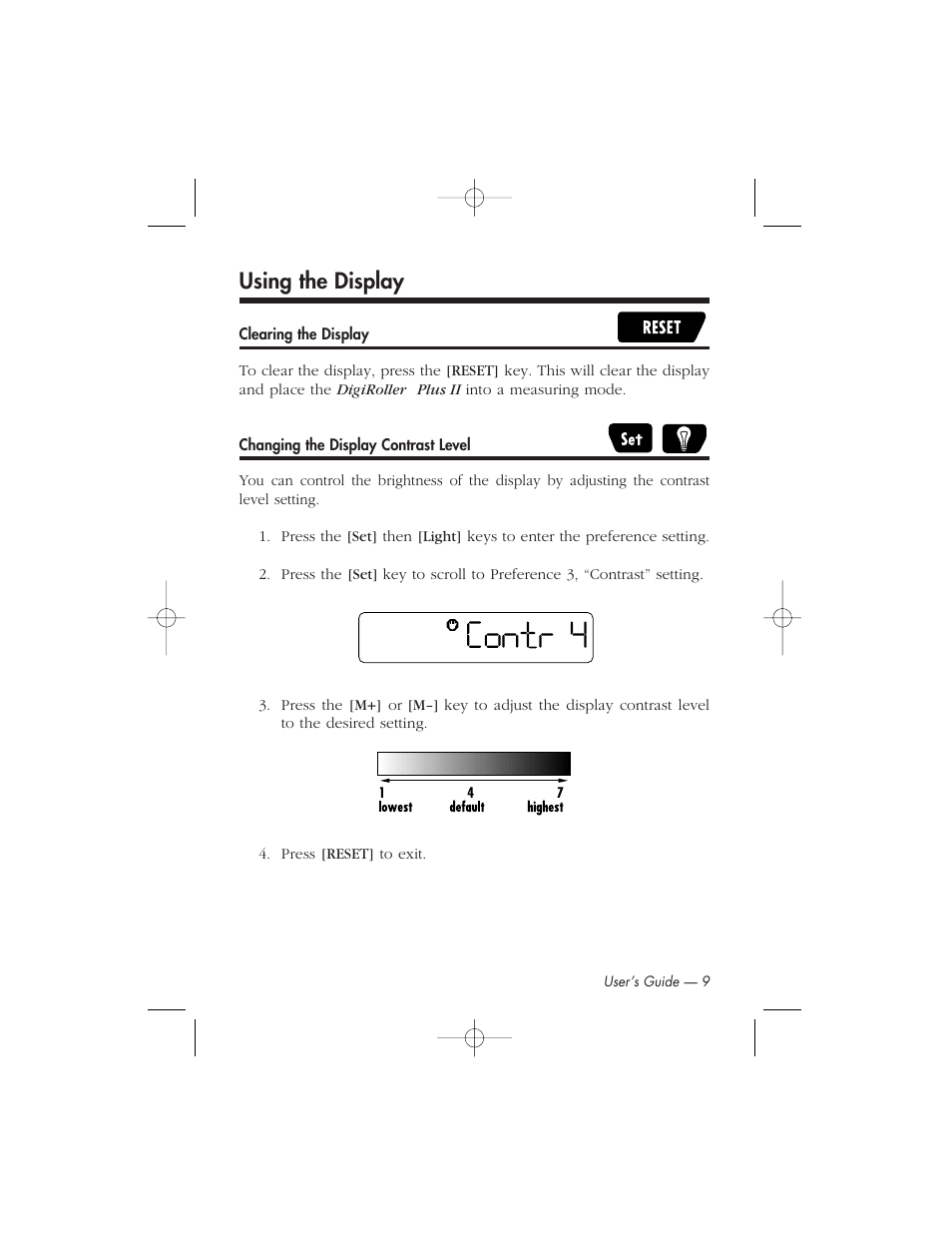 Using the display | Calculated Industries 6425-C User Manual | Page 11 / 64