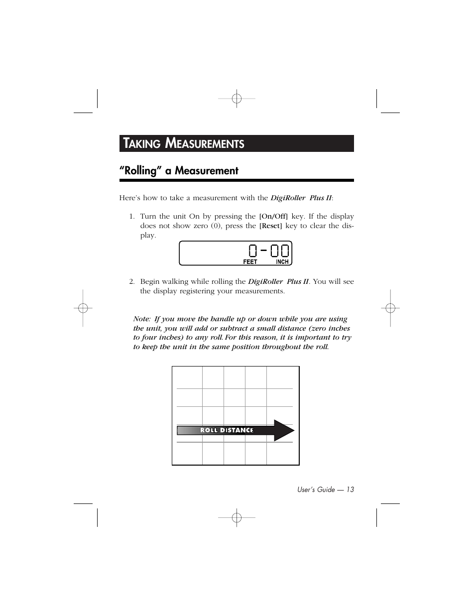 Aking, Easurements “rolling” a measurement | Calculated Industries 6425-C User Manual | Page 15 / 64