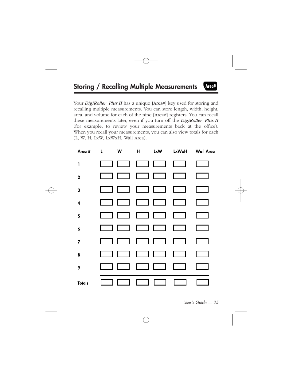 Storing / recalling multiple measurements | Calculated Industries 6425-C User Manual | Page 27 / 64