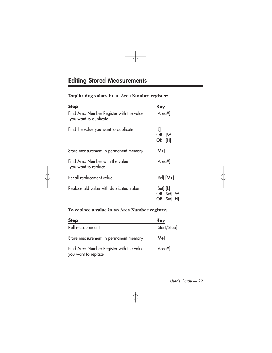 Editing stored measurements | Calculated Industries 6425-C User Manual | Page 31 / 64