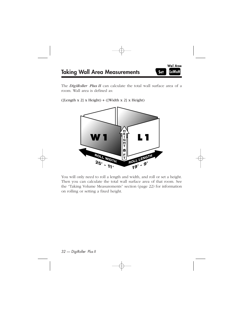 Taking wall area measurements | Calculated Industries 6425-C User Manual | Page 34 / 64