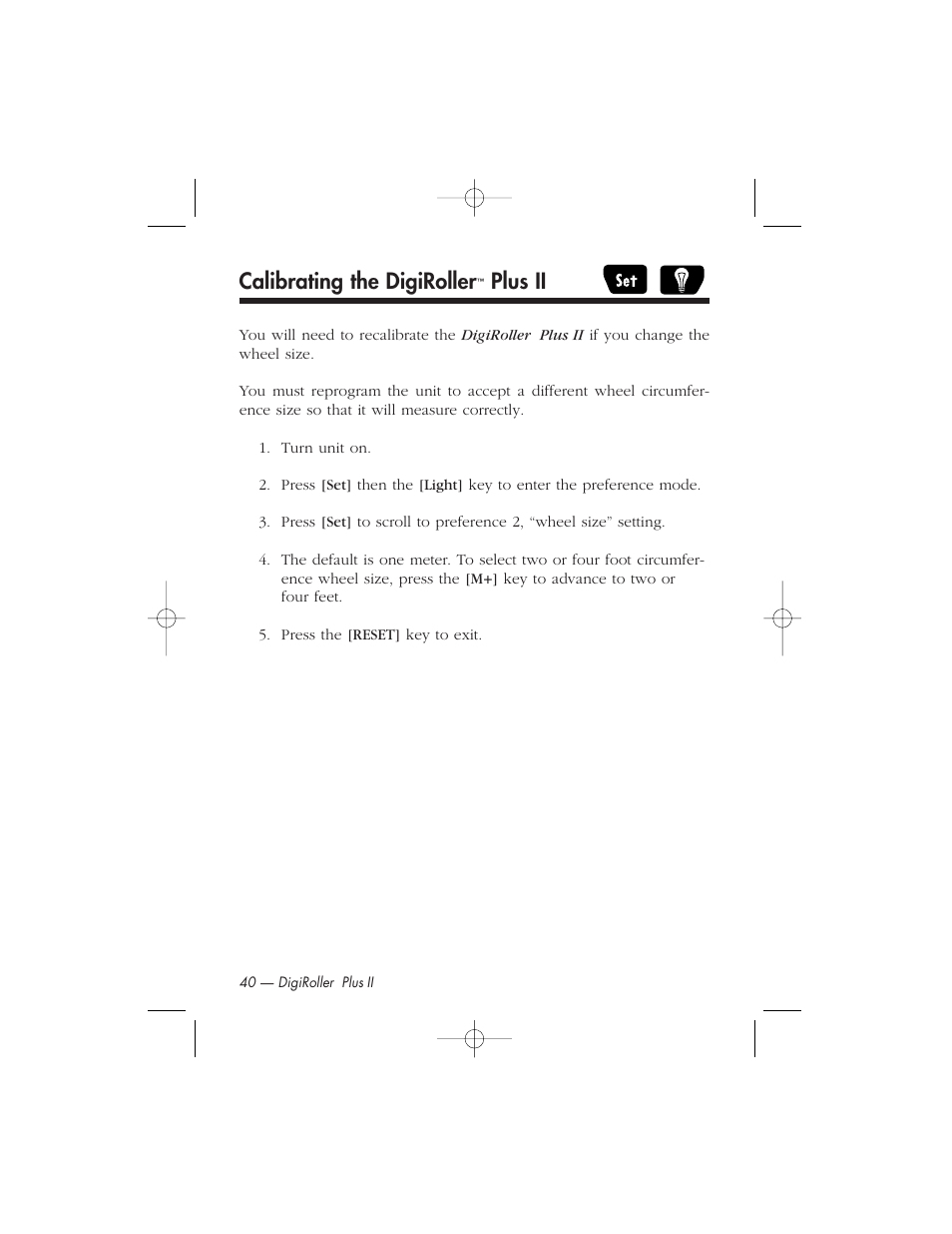 Calibrating the digiroller, Plus ii | Calculated Industries 6425-C User Manual | Page 42 / 64