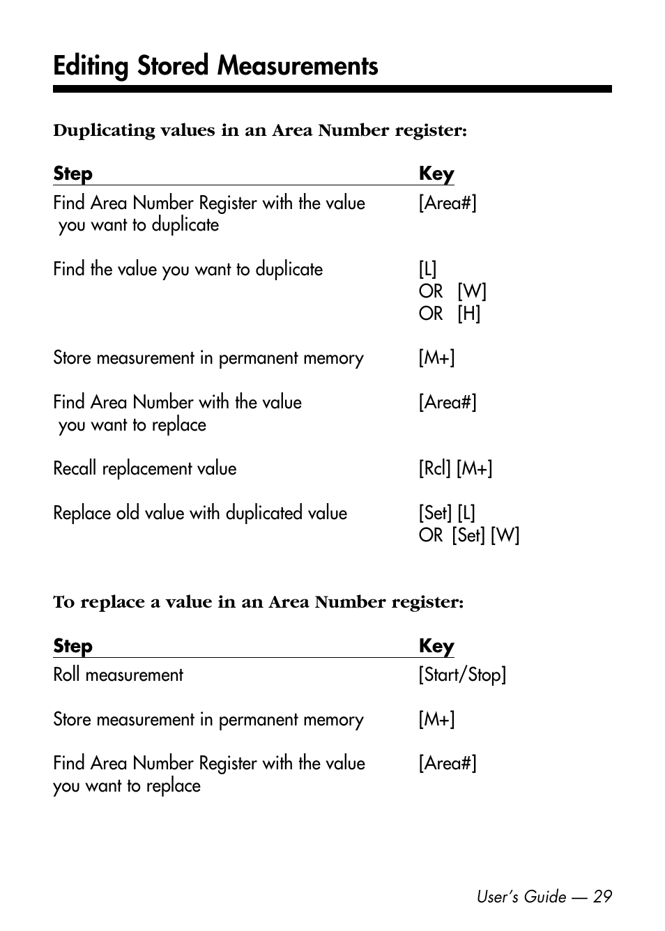 Editing stored measurements | Calculated Industries 6425-D User Manual | Page 31 / 64