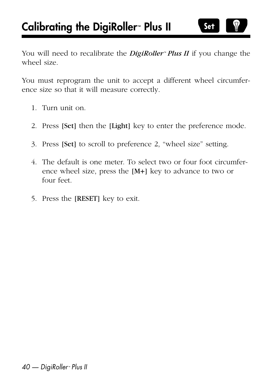 Calibrating the digiroller, Plus ii | Calculated Industries 6425-D User Manual | Page 42 / 64