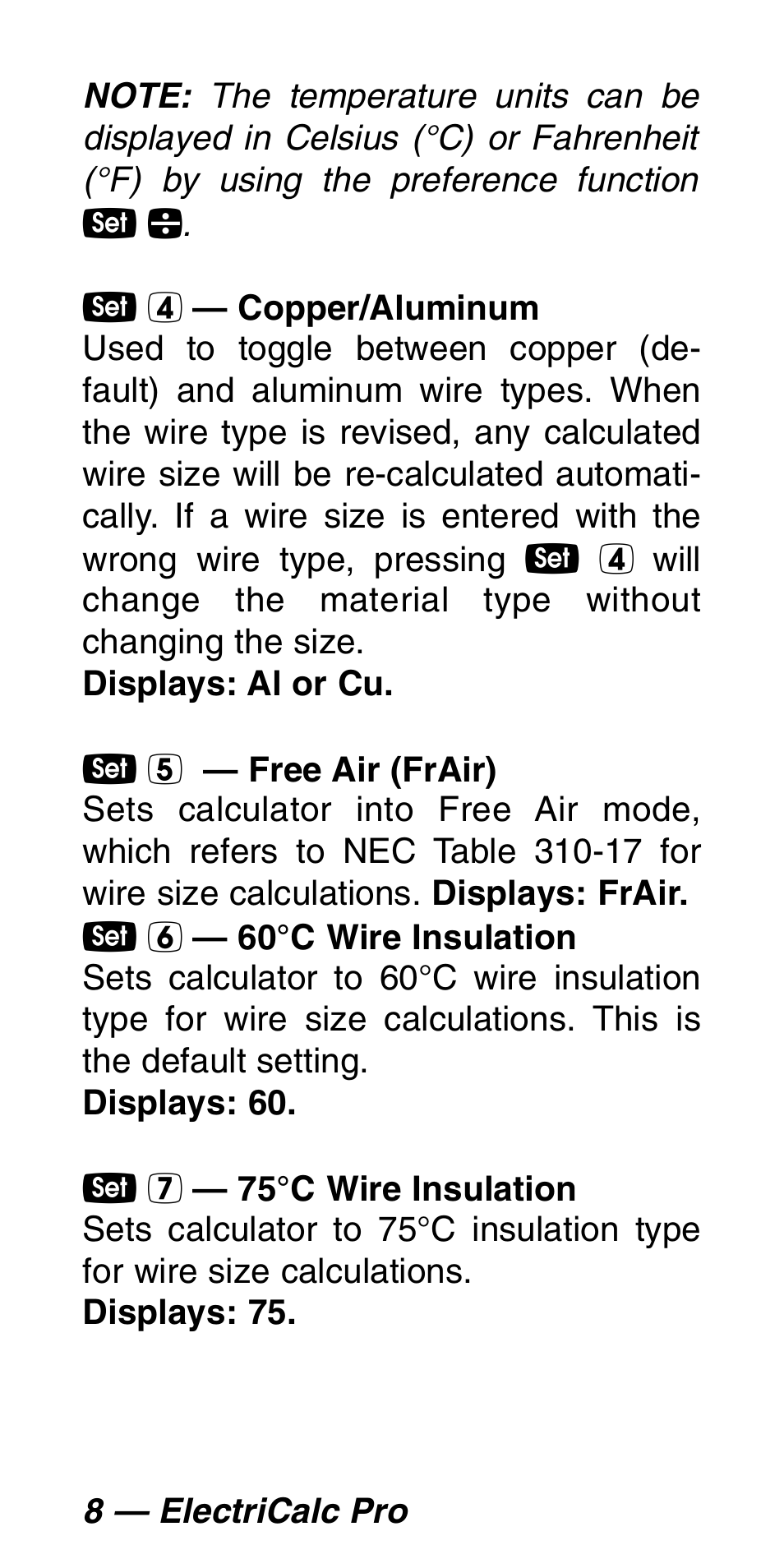 Calculated Industries 5060 User Manual | Page 10 / 70