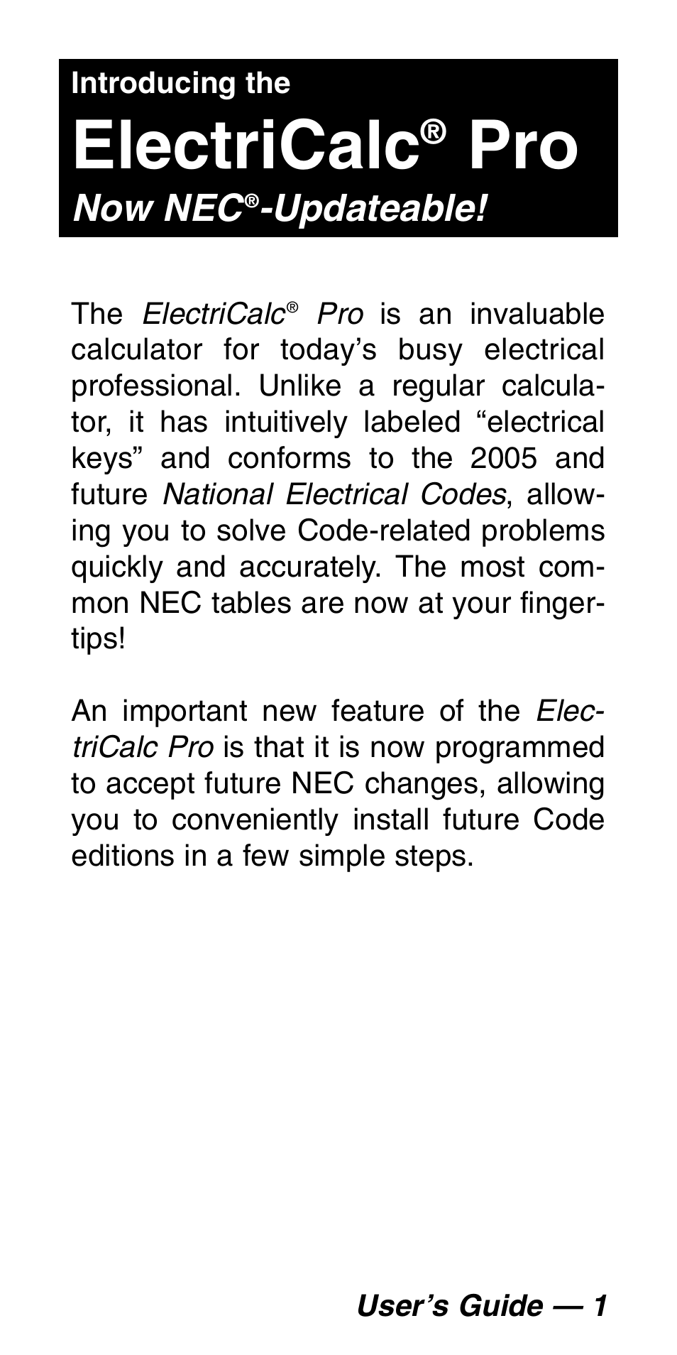 Electricalc | Calculated Industries 5060 User Manual | Page 3 / 70