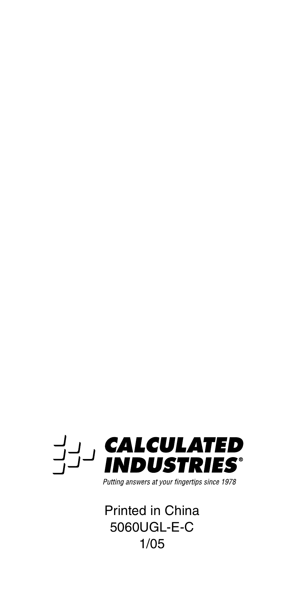 Calculated Industries 5060 User Manual | Page 70 / 70