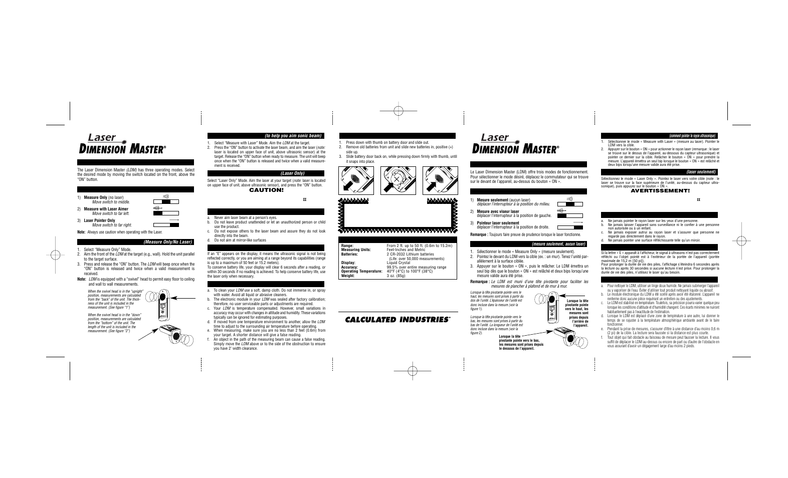 Calculated Industries 3338 User Manual | 2 pages