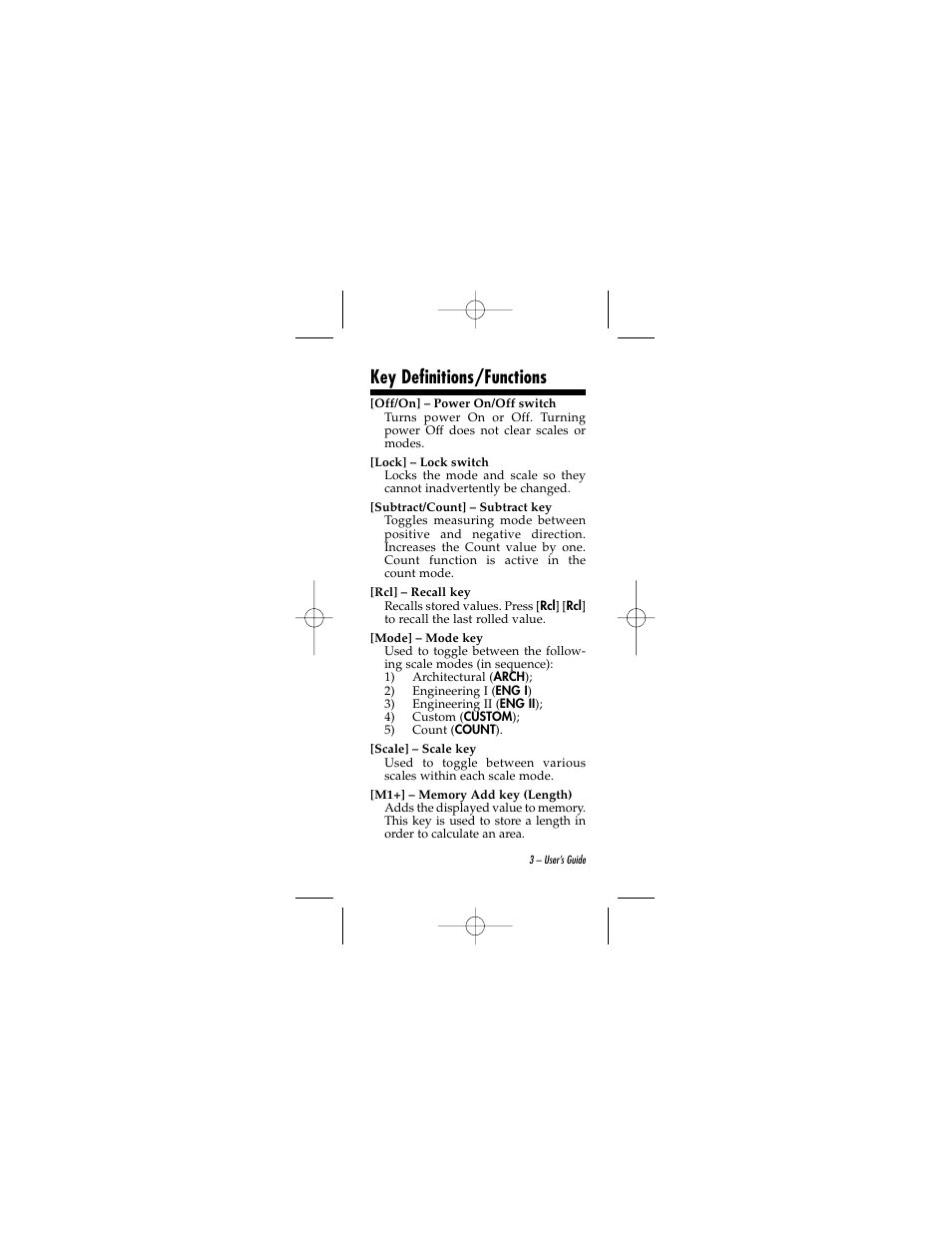 Key definitions/functions | Calculated Industries 6020 v2.0 User Manual | Page 3 / 44