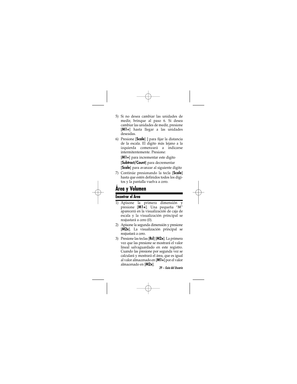 Área y volumen | Calculated Industries 6020 v2.0 User Manual | Page 39 / 44