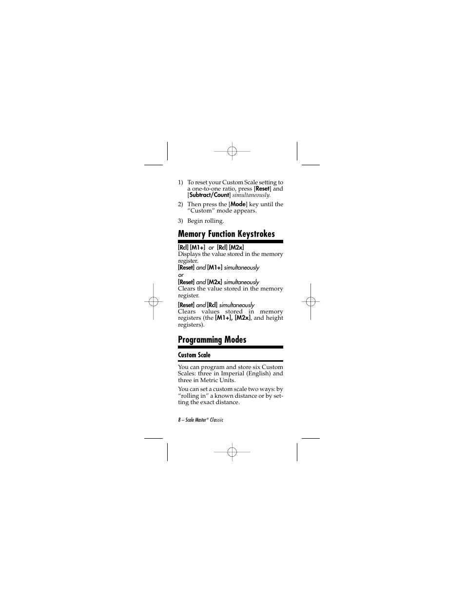 Programming modes | Calculated Industries 6020 v2.0 User Manual | Page 8 / 44