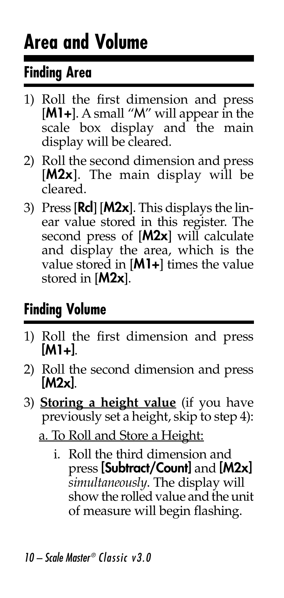 Area and volume | Calculated Industries 6020-E v3.0 User Manual | Page 10 / 44