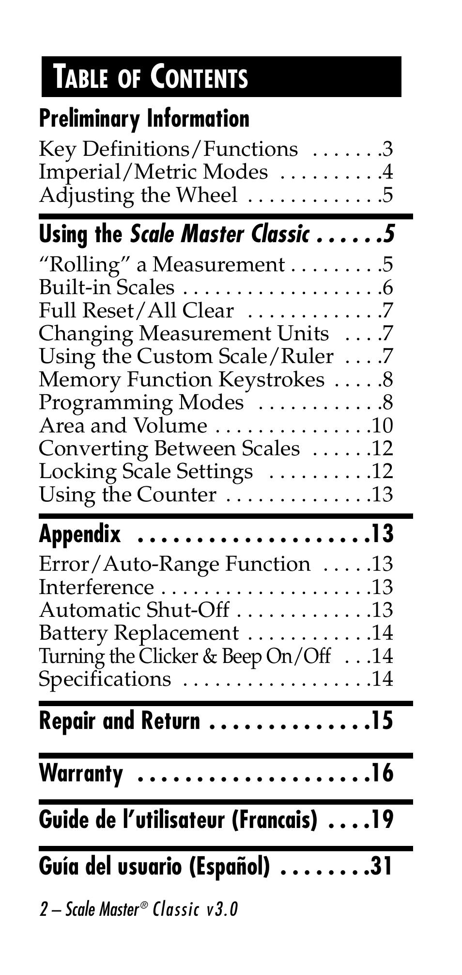 Calculated Industries 6020-E v3.0 User Manual | Page 2 / 44