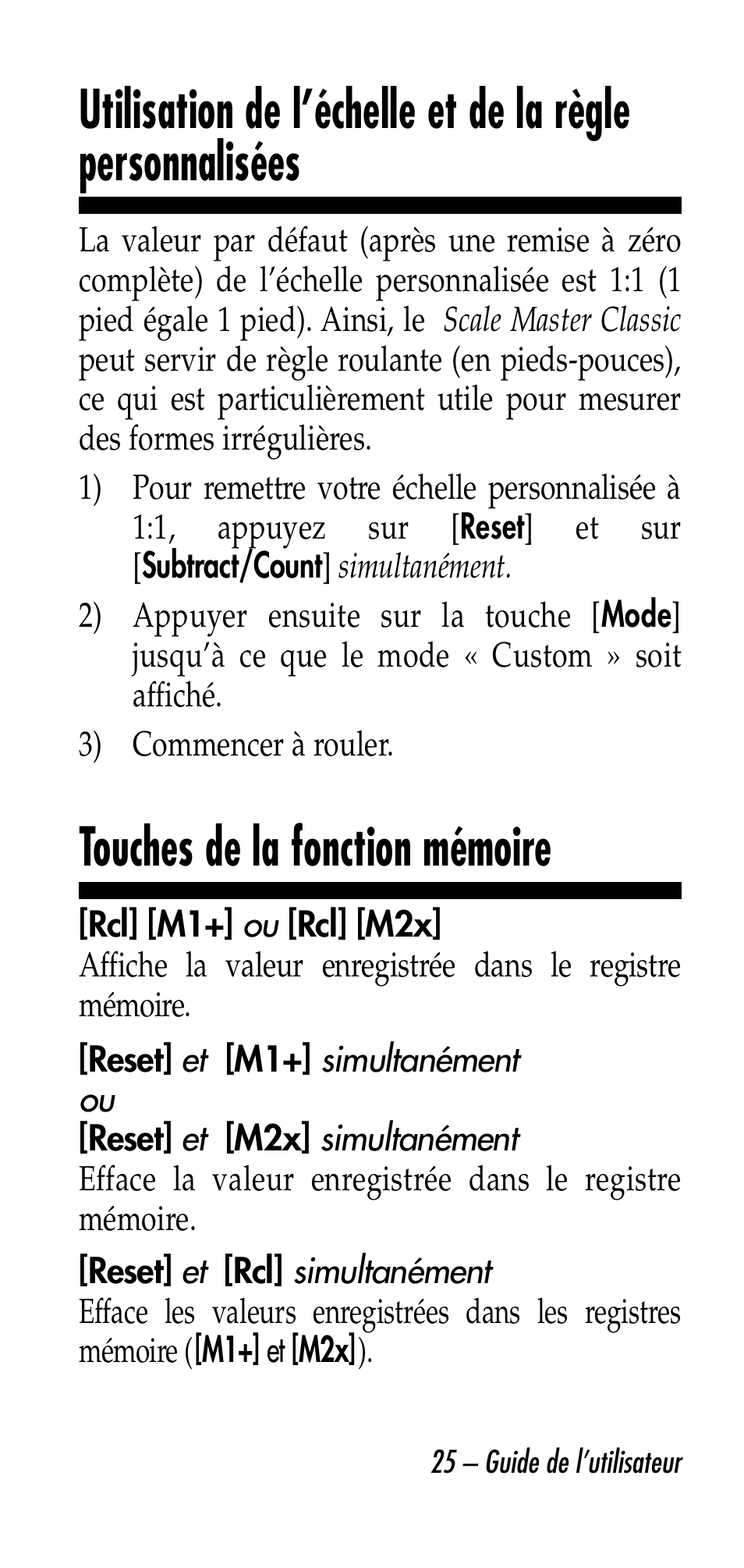 Touches de la fonction mémoire | Calculated Industries 6020-E v3.0 User Manual | Page 25 / 44