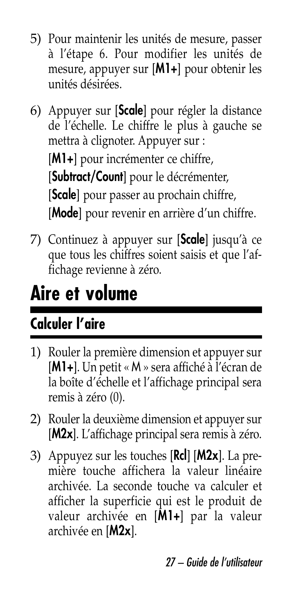 Aire et volume | Calculated Industries 6020-E v3.0 User Manual | Page 27 / 44
