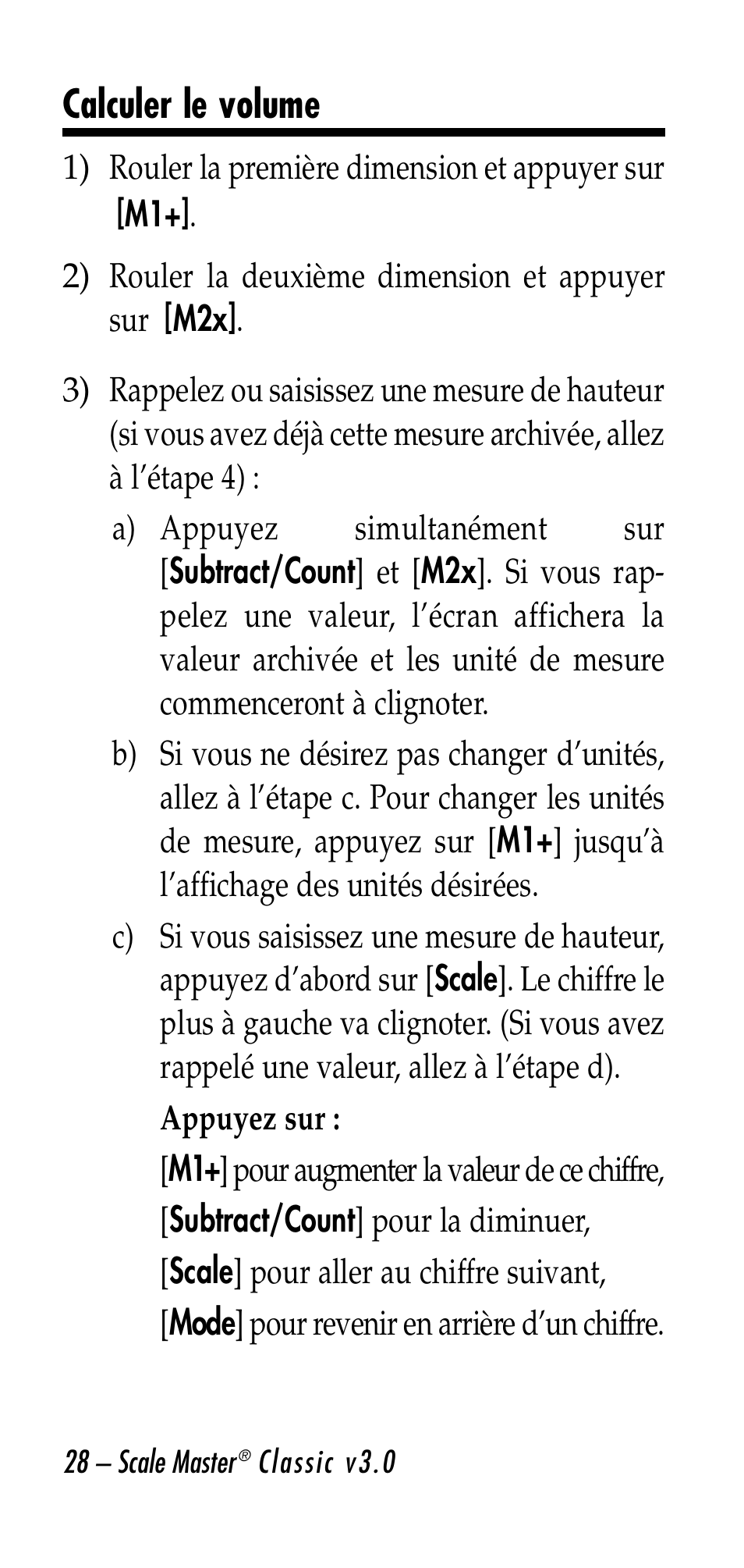 Calculer le volume | Calculated Industries 6020-E v3.0 User Manual | Page 28 / 44