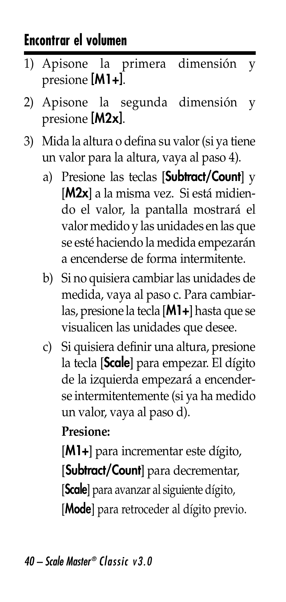 Encontrar el volumen | Calculated Industries 6020-E v3.0 User Manual | Page 40 / 44