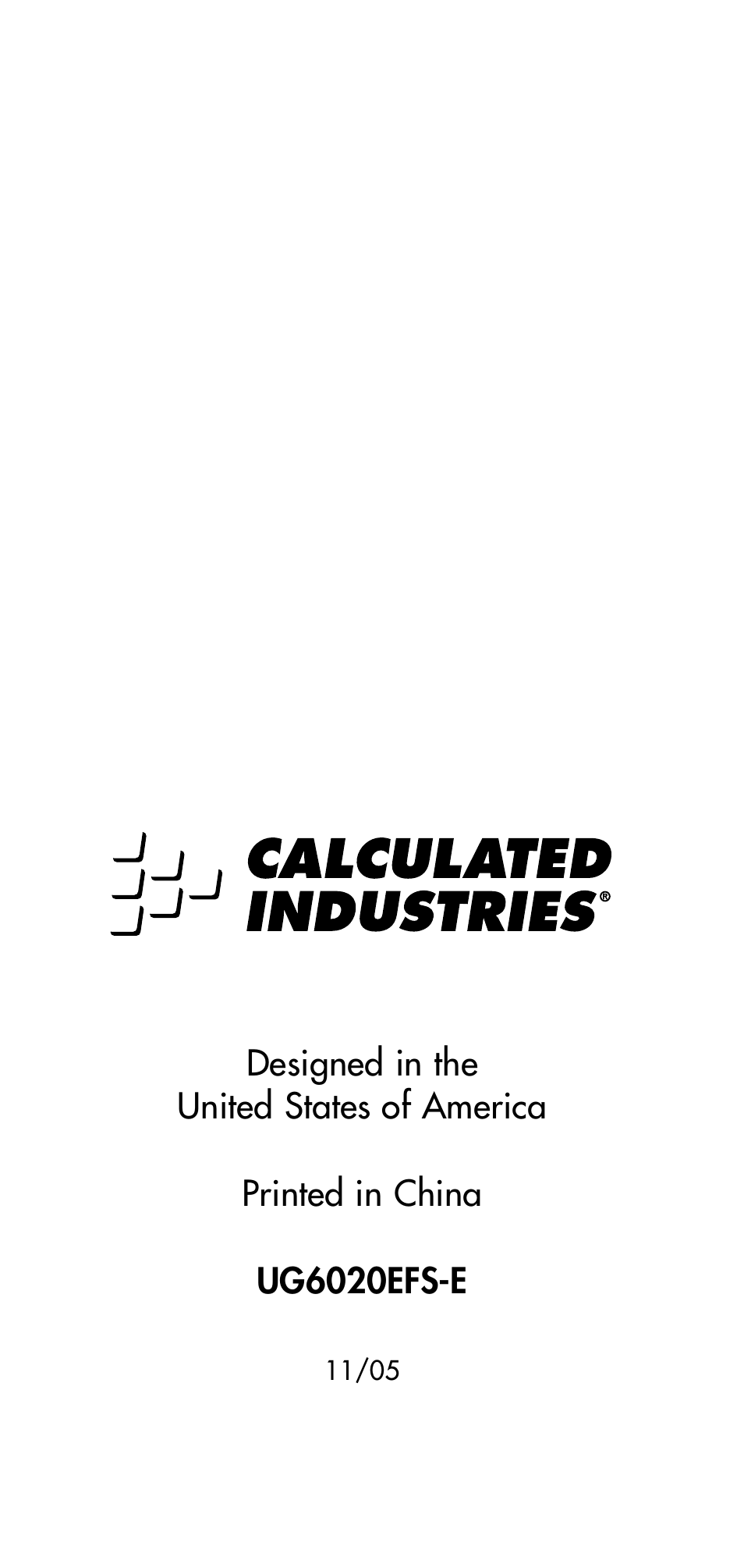 Calculated Industries 6020-E v3.0 User Manual | Page 44 / 44