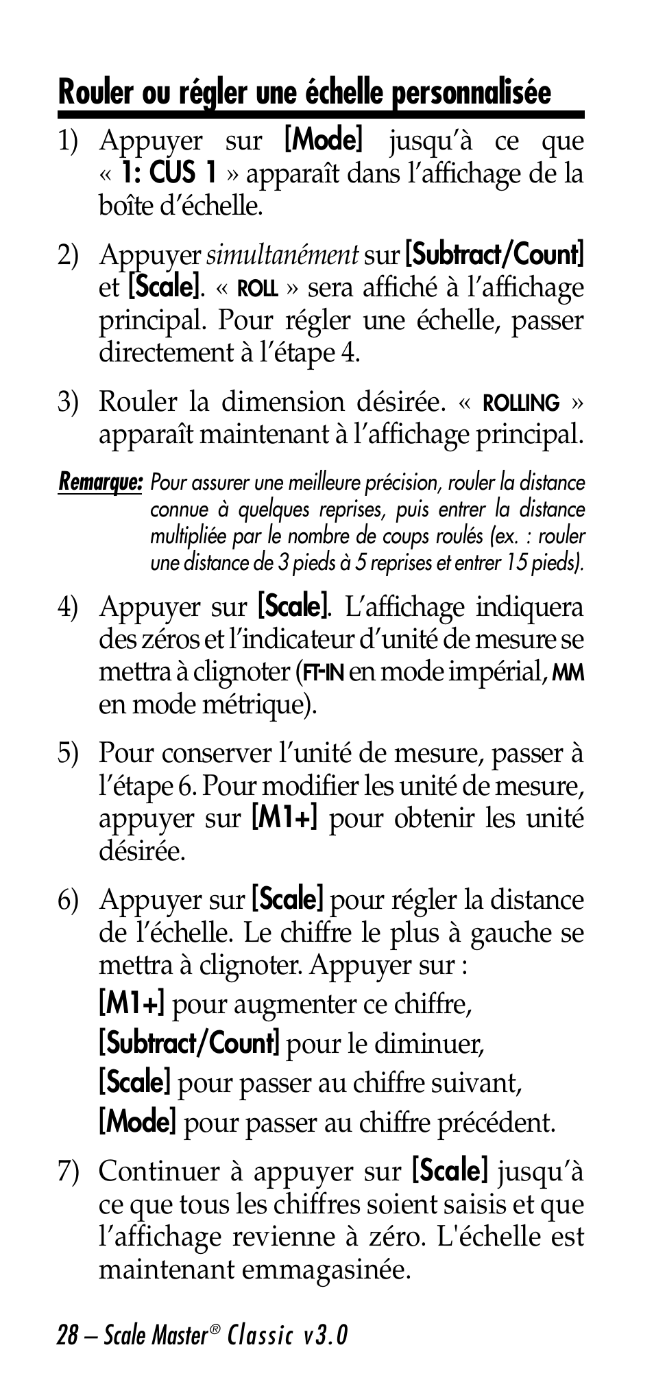 Rouler ou régler une échelle personnalisée | Calculated Industries 6026 User Manual | Page 28 / 60