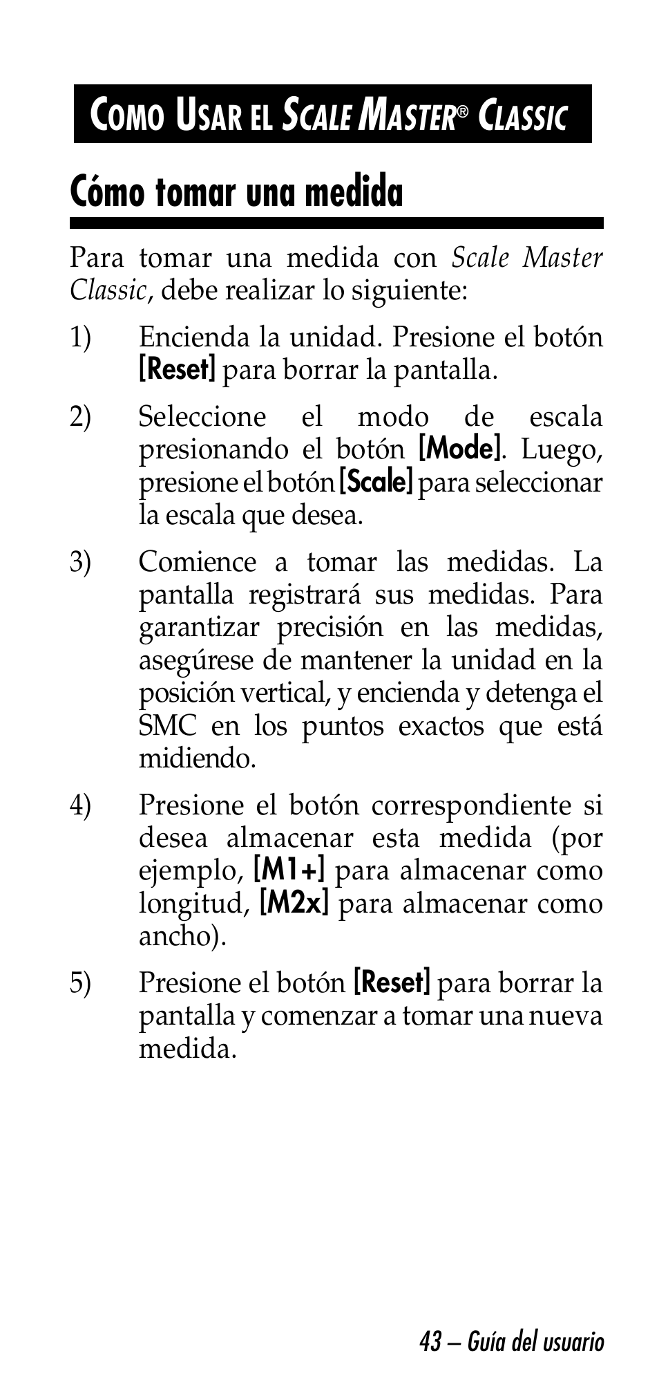 Cómo tomar una medida | Calculated Industries 6026 User Manual | Page 43 / 60