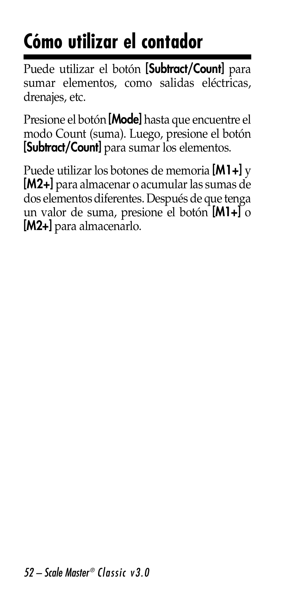 Cómo utilizar el contador | Calculated Industries 6026 User Manual | Page 52 / 60