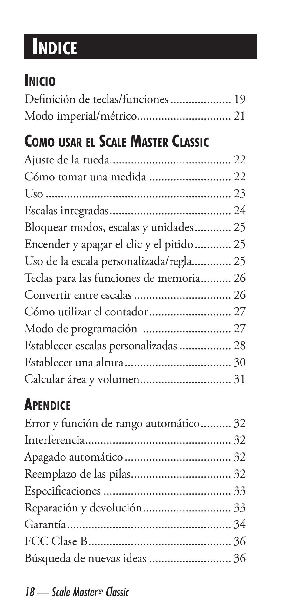 Ndice | Calculated Industries 6020 v3.1 User Manual | Page 20 / 40