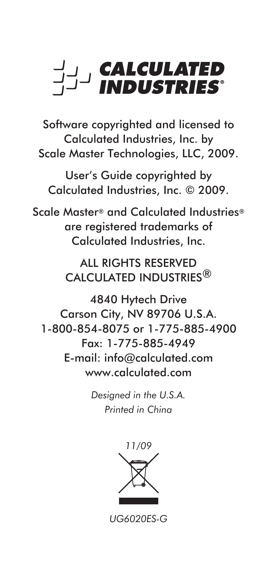 Calculated Industries 6020 v3.1 User Manual | Page 40 / 40
