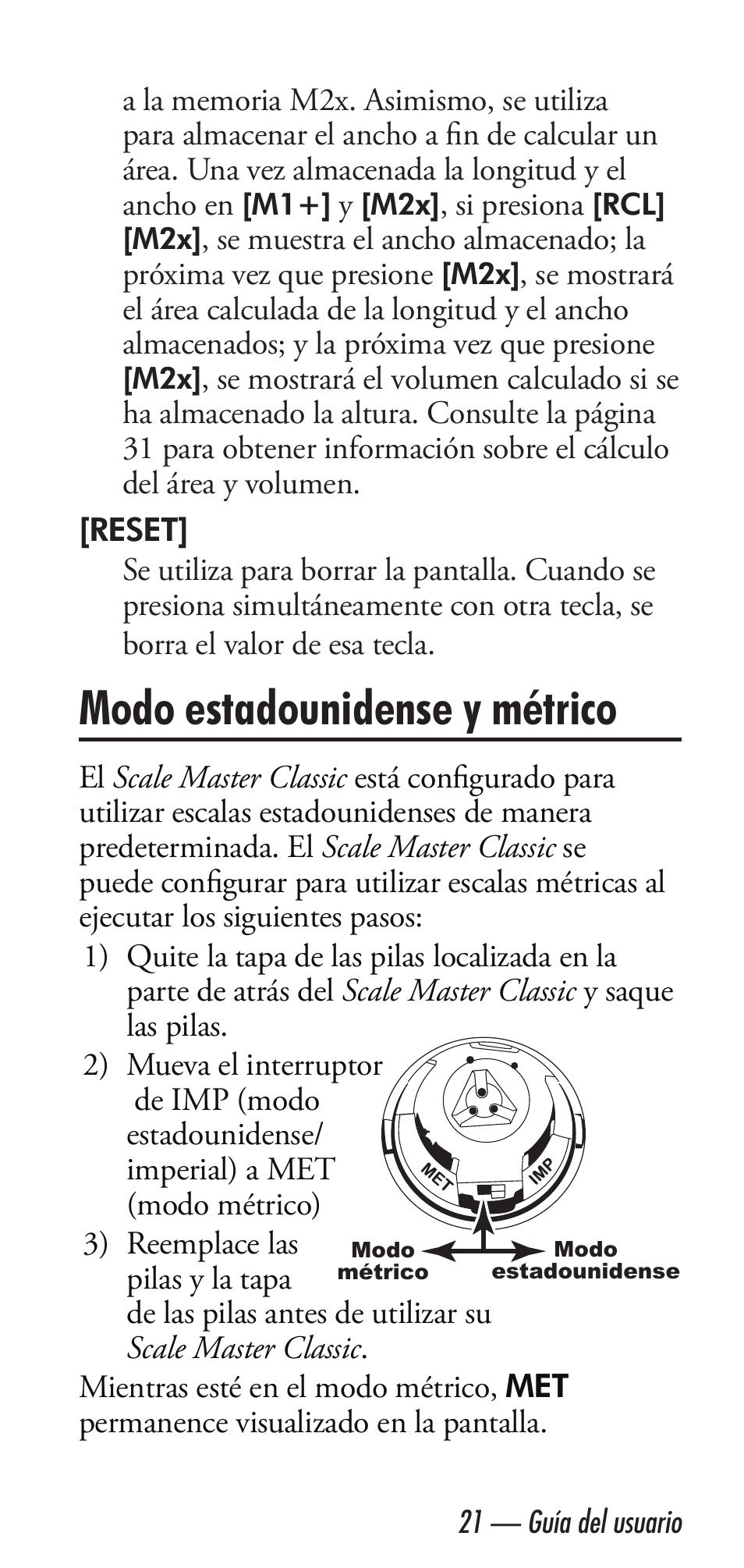 Modo estadounidense y métrico | Calculated Industries 6020 v3.2 User Manual | Page 23 / 40