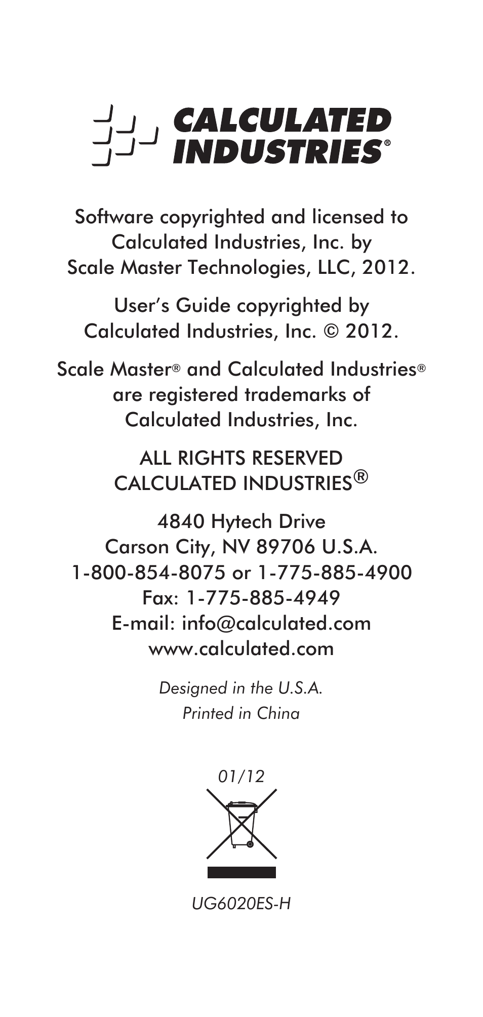 Calculated Industries 6020 v3.2 User Manual | Page 40 / 40