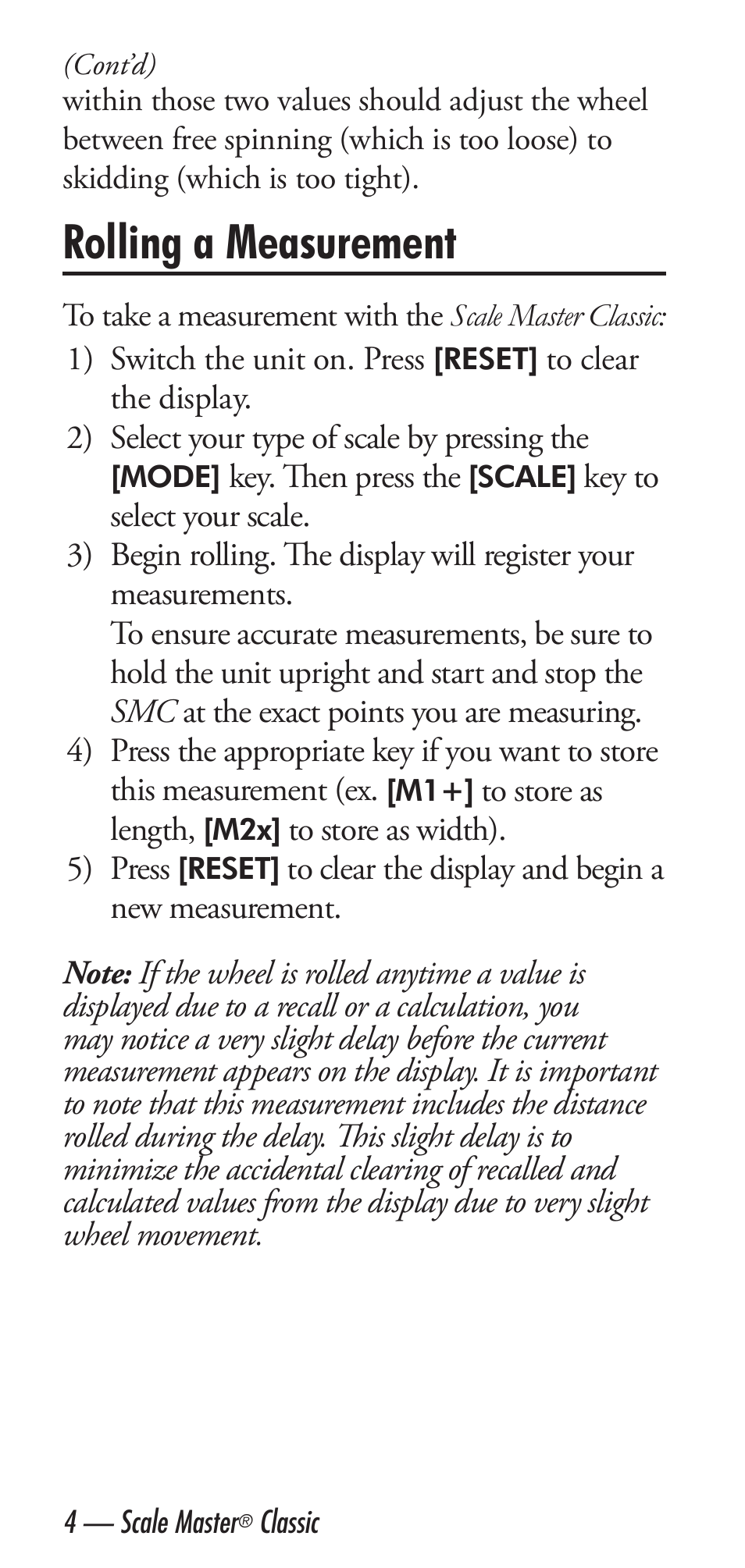 Rolling a measurement | Calculated Industries 6020 v3.2 User Manual | Page 6 / 40